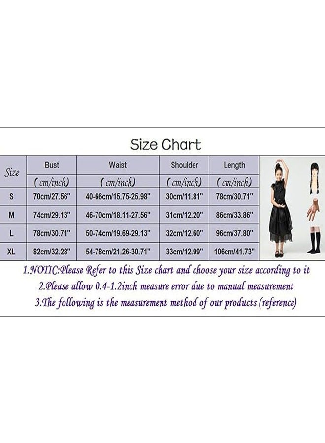 general Addams family black gauze dress thursday dress gothic costume house party birthday cosplay party costume - Image 5