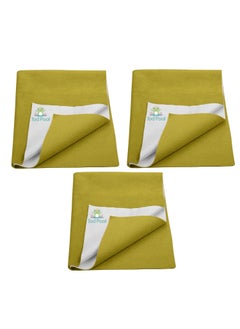 Tod PooL Tod PooL Breathable Bed Protector AntiPiling Fleece Extra Absorbent Washable Waterproof Quick Dry Sheet Bed Protector Sheet for Kids and Adults 3 Gold Medium 70x100cm  - Image 1