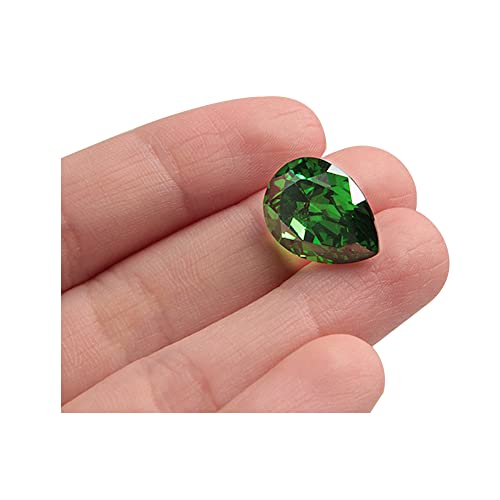 Comimark 1PCS Green Drop Shape Cut Emerald Loose Gemstone - Image 1