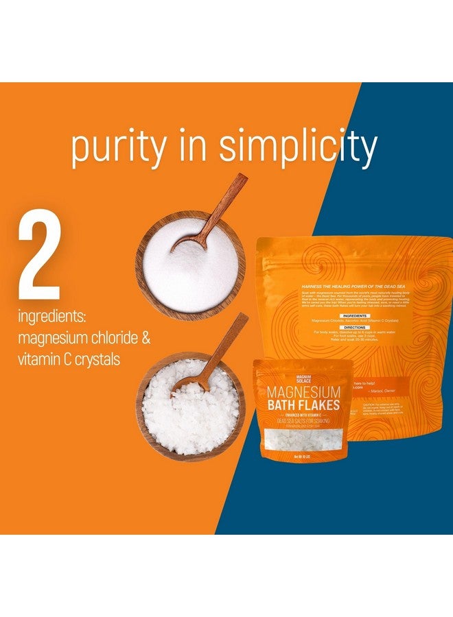 Magnum Solace Magnesium Flakes For Bathmagnesium Chloride Flakesdead Sea Salts For Soakingenhanced With Vitamin C Crystals 5.0 Lbs - Image 5