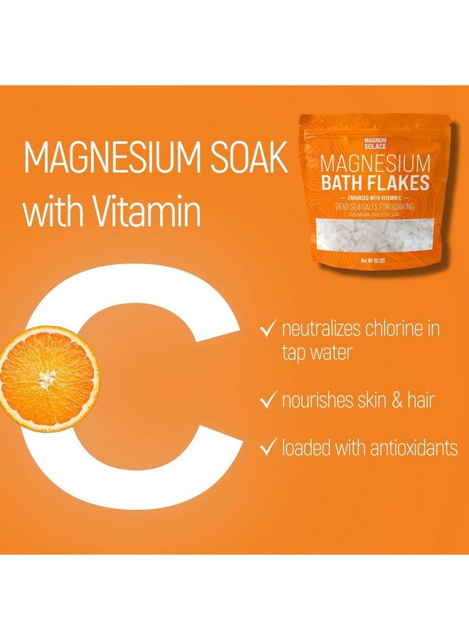 Magnum Solace Magnesium Flakes For Bathmagnesium Chloride Flakesdead Sea Salts For Soakingenhanced With Vitamin C Crystals 5.0 Lbs - Image 3