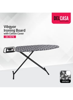 DELCASA Delcasa Ironing Board Ironing table with Cotton Cover, 8mm Pad, DC1979 Steel Frame Iron Board with Cover Pad Home Laundry Room Or Dorm Use Adjustable Height  - Image 1