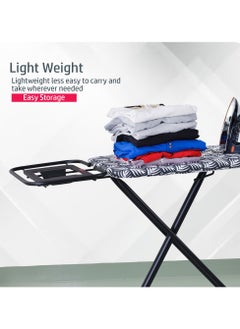 DELCASA Delcasa Ironing Board Ironing table with Cotton Cover, 8mm Pad, DC1979 Steel Frame Iron Board with Cover Pad Home Laundry Room Or Dorm Use Adjustable Height  - Image 5