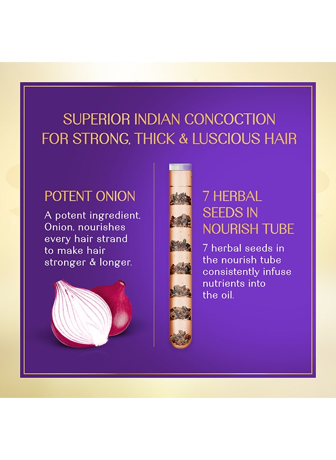 Herbsindia - Onion And 7 Herbal Seeds Hair Oil With Nourish Tube 280ml - Image 1
