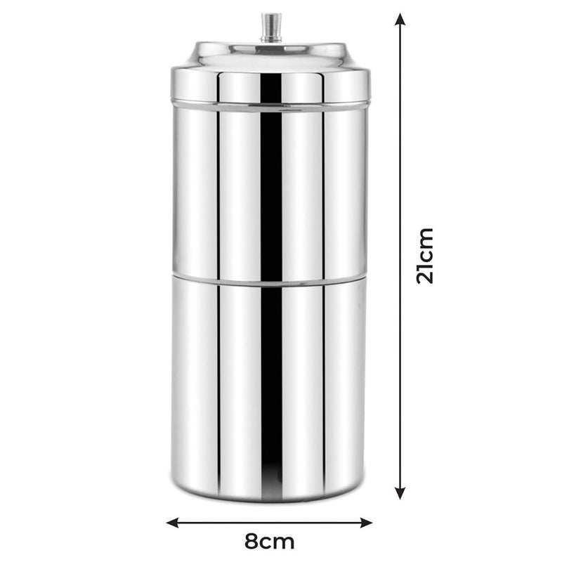 faas faas South Indian Filter Coffee Maker Stainless Steel Coffee Maker Drip Coffee Brewer Madras Kaapi Kappi Coffee 400ML5NO  - Image 5