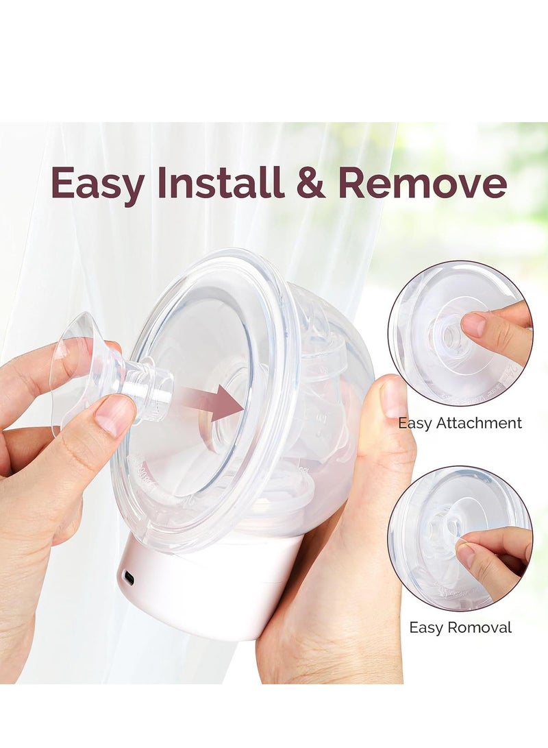 9-Piece Breast Milk Pump Inserts 13/15/17/19/21mm Compatible with Momcozy Wearable Breast Pump, for TSRETE/Spectra/Medela 24mm Shields, Include Silicone Diaphragm&Duckbill Valve, Clear - Image 2