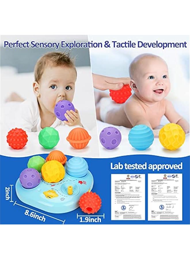 Baby Musical Light Up Toys Baby Ball Sensory Montessori Toys for Babies 6-12 12-18 Months Tactile Sleep Aid Tummy Time Developmental Fine Motor Soother Infant Toddler 1 2 Year Old Boys Girls Gifts - Image 2