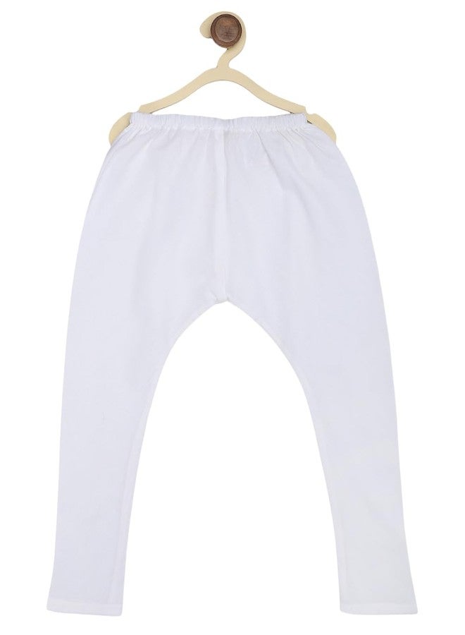 Fabindia Baby Boy's Regular Churidar (206423601_White