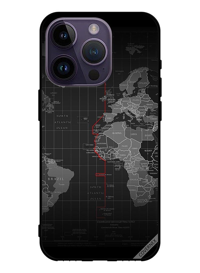 Covernex Protective Case Cover For Apple iPhone 14 Pro World Map - Image 1