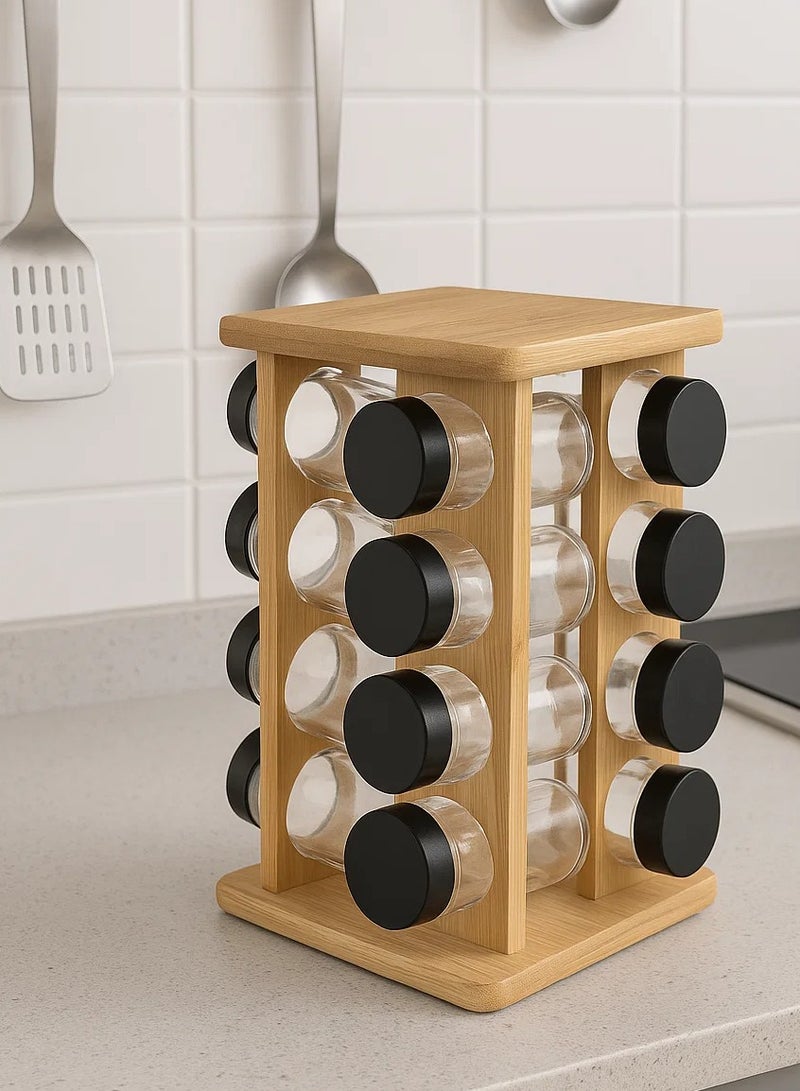 لوفت حامل توابل,L18XP18XH27.7CMS,طبيعي,خيزران-124572 - Image 1