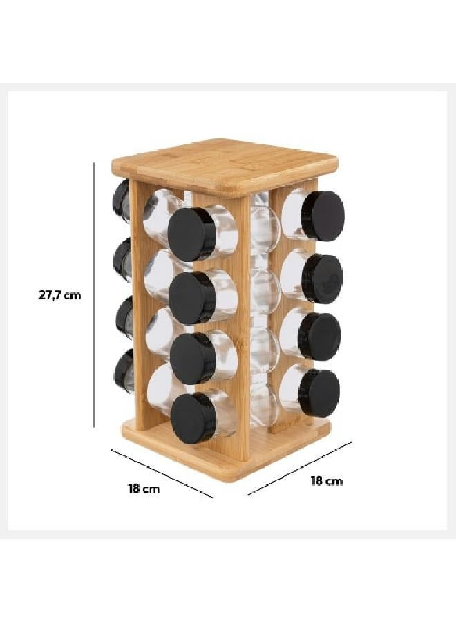 لوفت حامل توابل,L18XP18XH27.7CMS,طبيعي,خيزران-124572 - Image 5