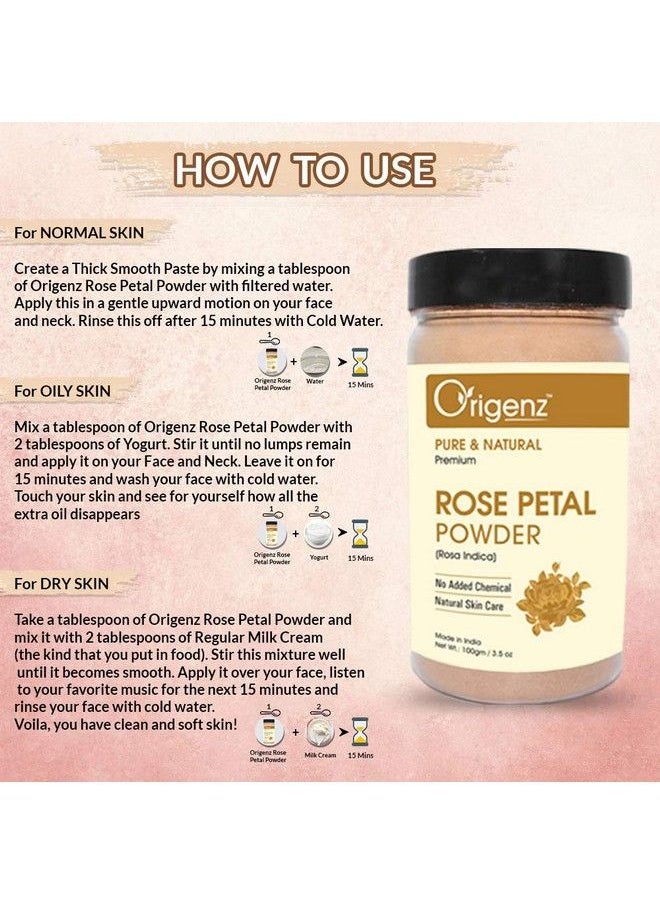 Rose Petals Powder Helps In Reducing Dark Spots Scars & Marks Nourishment Fairness Natural Exfoliator Tanning Glowing Skin ; Rosa Indica Face Mask ; 100Gm Pack Of 3 - pzsku/Z376CA1169173218BC568Z/45/_/1690020831/f885a2fe-360c-4cb6-a980-746d9567db44