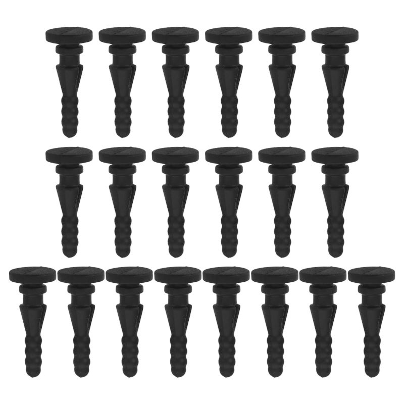 20Pcs Black Pc Case Fan Shock Absorber Pins for Quiet Cooling Fan Noise Reduction - Image 1