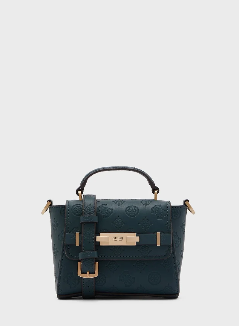 GUESS Bea Mini Top Handle Flap Over Crossbody