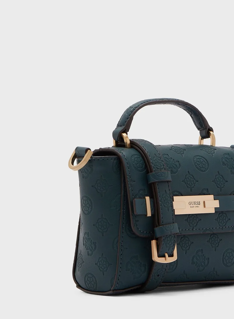 GUESS Bea Mini Top Handle Flap Over Crossbody