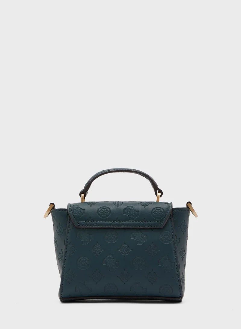 GUESS Bea Mini Top Handle Flap Over Crossbody