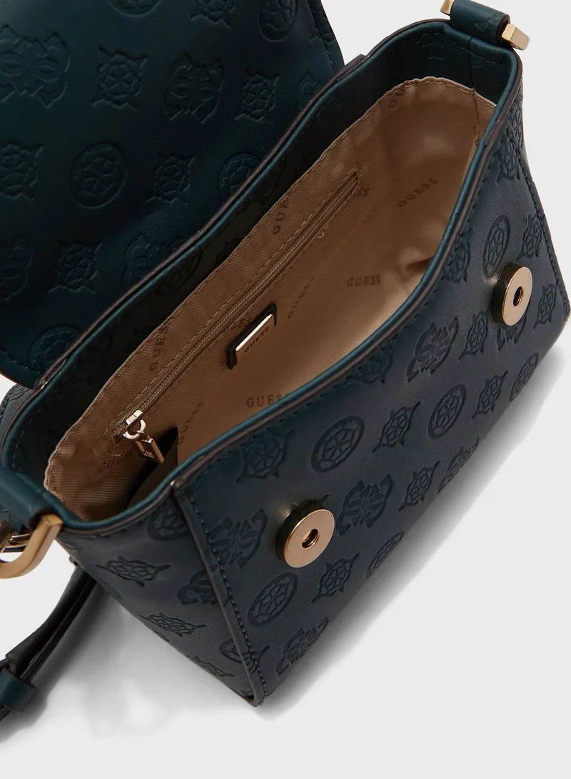 GUESS Bea Mini Top Handle Flap Over Crossbody
