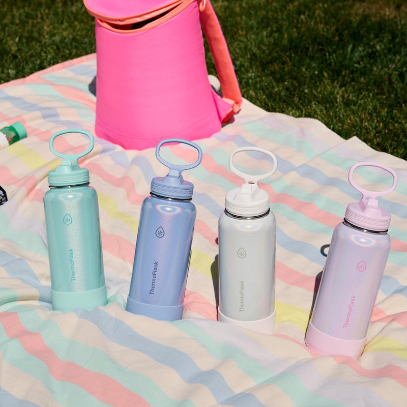 ThermoFlask 32 oz Double Wall Vacuum Insulated Stainless Steel Water Bottle with Straw Lid, Iron Night - Image 4