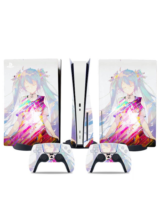 PS5 Body Sticker Protection Logo Handle Sticker All-inclusive CD-Rom Version Digital Version Protective Film Game Peripheral-Color:TN-DiskPS5-7686 - Image 3