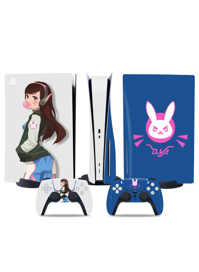 PS5 Body Sticker Protection Logo Handle Sticker All-inclusive CD-Rom Version Digital Version Protective Film Game Peripheral-Color:TN-DiskPS5-7686 - Image 2