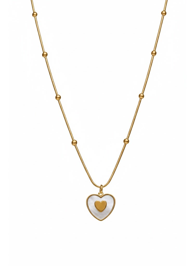 فلافي سلسلة حريمي بدلاية قلب مزدوج ومينا بيضاء – لمسة راقية - Image 3