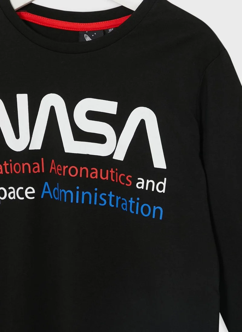 NASA Nasa Boys Printed Long Sleeve T-Shirt