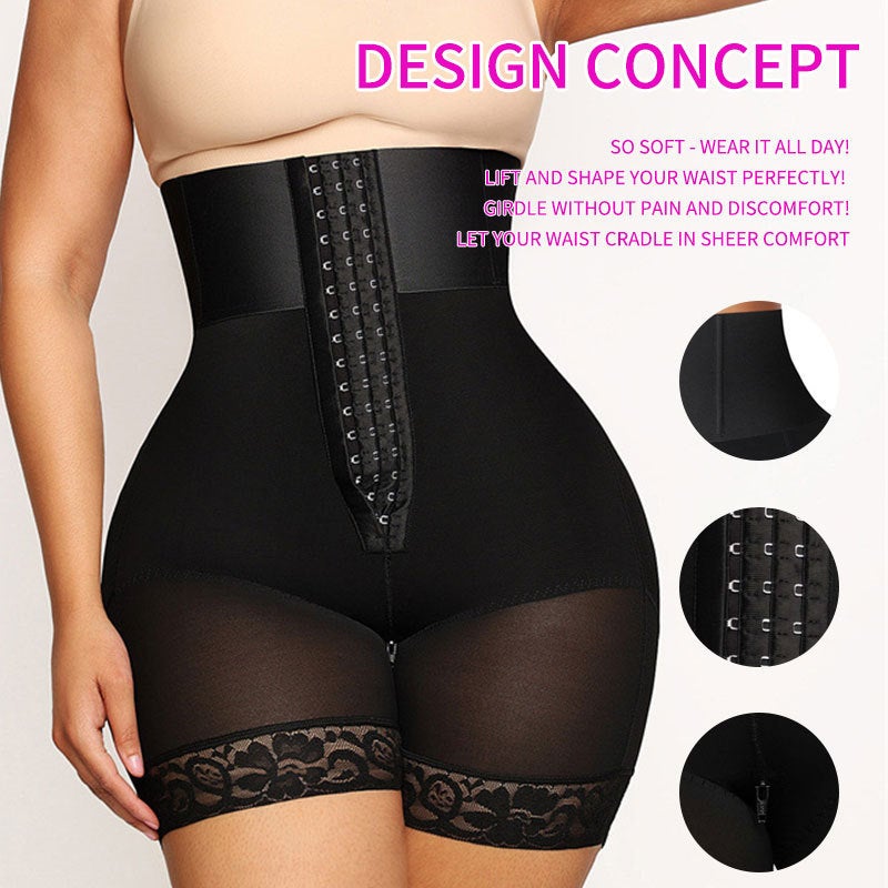 Plus-Size Tummy Control Pants For Women, High-Waisted With Hip Pads, Seamless Butt-Lifting Pants, Non-Curling Waistband, Peach Butt Shaping Pants - Image 3