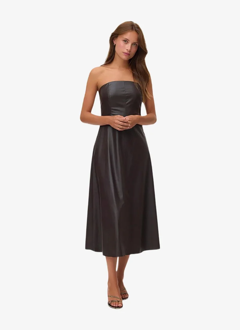 Women's VMKATCHA PU Bandeau Woven Dress