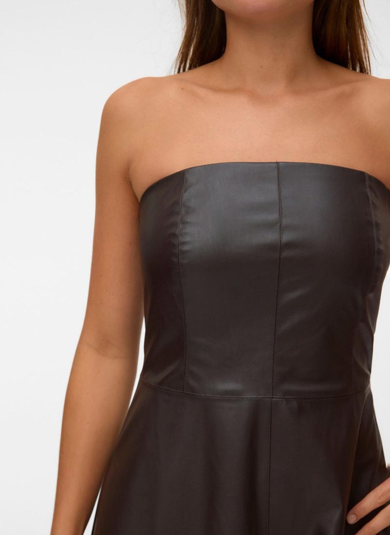 VERO MODA Women's VMKATCHA PU Bandeau Woven Dress - Image 4