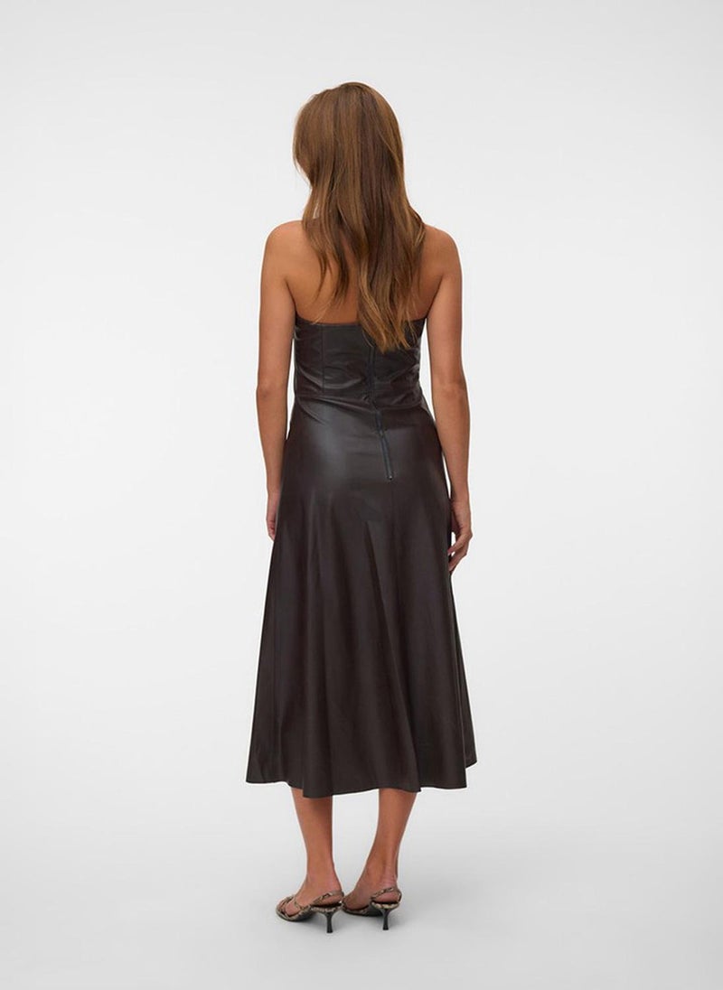 VERO MODA Women's VMKATCHA PU Bandeau Woven Dress - Image 3