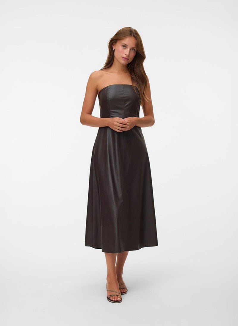 VERO MODA Women's VMKATCHA PU Bandeau Woven Dress - Image 1