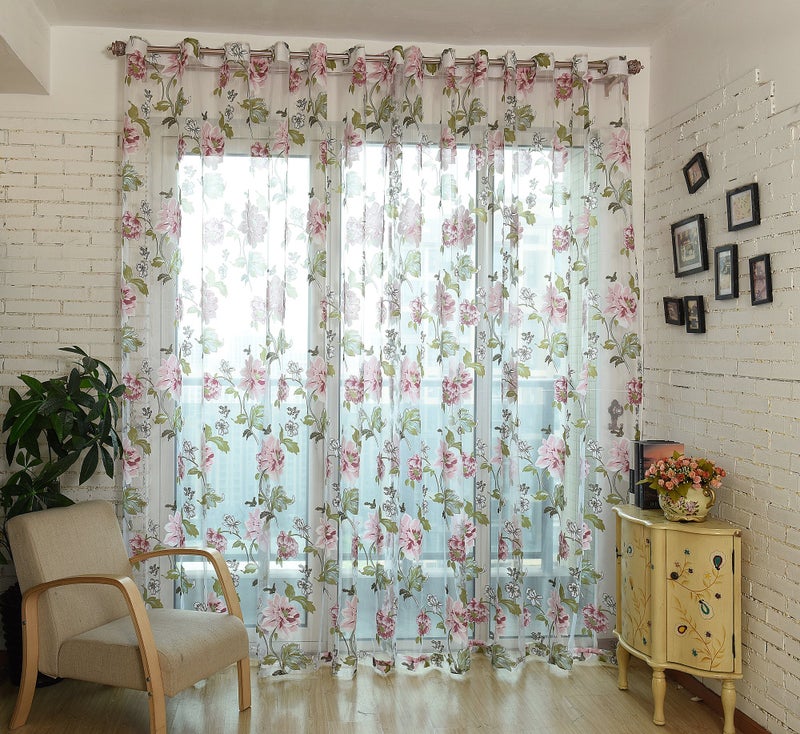 Dolce Mela DMC471 Sheer Curtain Panels 60 x 100 inch Tall Window Treatments Budapest Bedding Home Decor