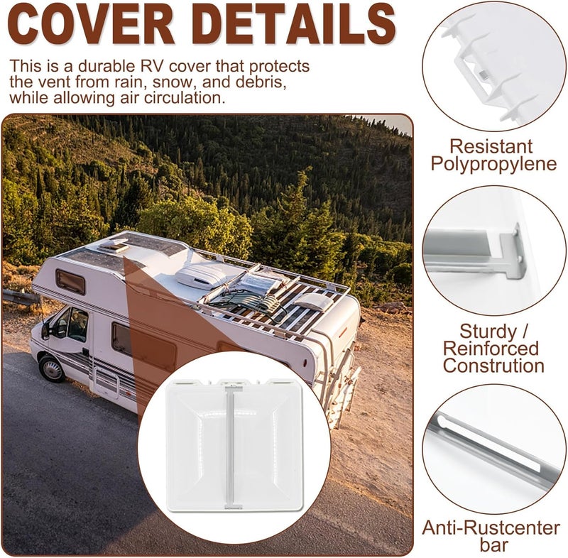 Wadoy RV Camper Vent Cover/Lid for Jensen Metal RV Roof Vents - Image 4