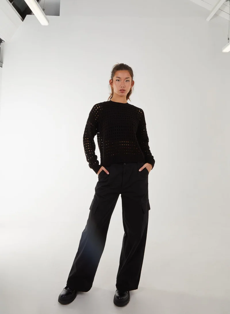 Pink Vanilla  Crochet Knitted Sweater for Women | Best Price UAE