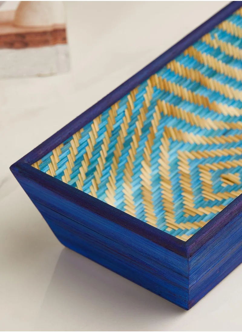 Ayra Indigo Bamboo Cereal Storage Basket