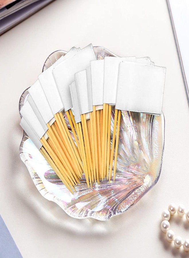 DELIGHTBOX White Flag Toothpicks (100) (White) - Image 5
