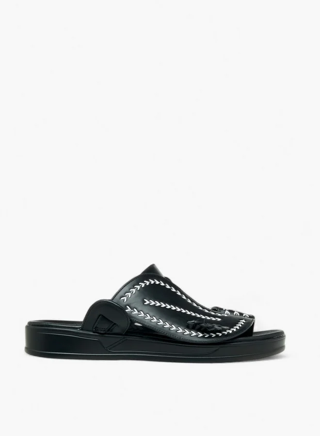 LBL by Shoexpress Embroidered Slip-On Arabic Sandals with Toe Loop