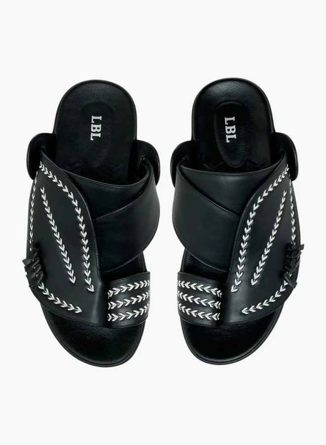 LBL by Shoexpress Embroidered Slip-On Arabic Sandals with Toe Loop