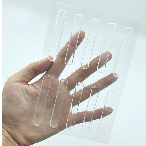 Hian Transparent Silicone Anti-Slip Wall Protectors - Noise-Dampening Bumpers for Cabinet Doors & Furniture, Self-Adhesive Crash Pads for Surface Protection (Pack of 10) - Image 1