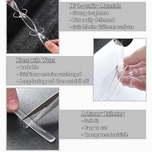 Hian Transparent Silicone Anti-Slip Wall Protectors - Noise-Dampening Bumpers for Cabinet Doors & Furniture, Self-Adhesive Crash Pads for Surface Protection (Pack of 10) - Image 5