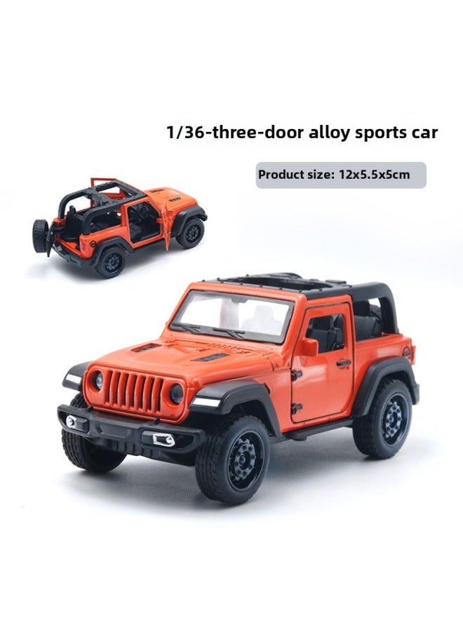 Bulk Simulation Alloy Sports Car Model Children's Toy Car Back To Open The Door Car Men's Cake Ornaments Wholesale-Color:[bag] Mu Cheng Convertible  - Image 1