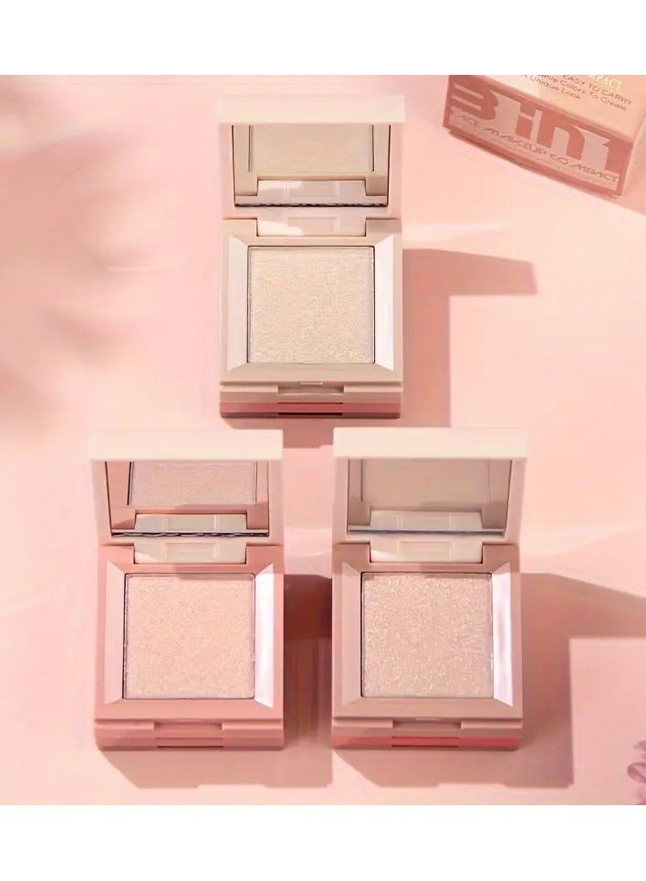 QiBest 3 في 1 مجموعة مكياج الوجه، باليت كونتور، بلشر، هايلايتر، متعددة الاستخدامات، ألوان لإنشاء مظهر مكياج فريد - Image 5