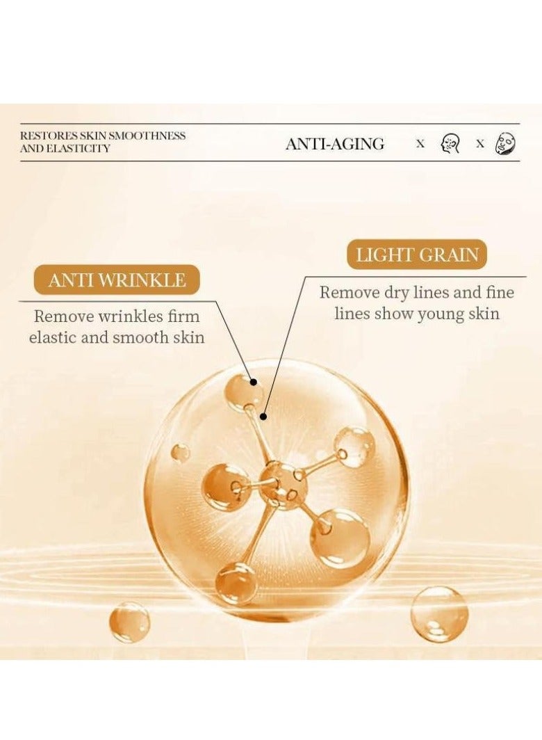 SADOER 10pcs Collagen Anti Aging Essence Mask 25g Active Protein Technology Face Sheet Mask with 10 Times Collagen Content Hydrating Firming Brightening for Women and Men - Image 5