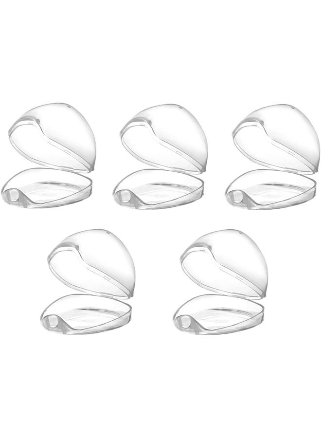 ECVV Dummy Case, 5 Pack Transparent Pacifier Soother Pod Holder Box for Kids, Storage Nipple Shield Safe BPA-Free Travel and Home - Image 1