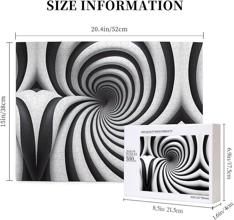 Phayah 500 قطعة لغز الصور المتشابكة البصري للبالغين ديكور المنزل - Image 5