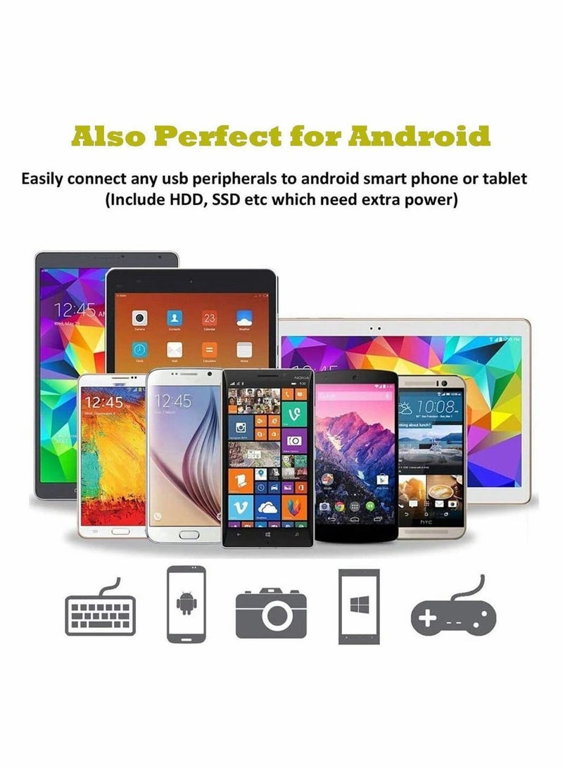 2 in 1 Powered Micro to USB OTG Adapter 90 Degree Right Angled for Fire Stick Host Devices Android Smart Phone or Tablet  - Image 3