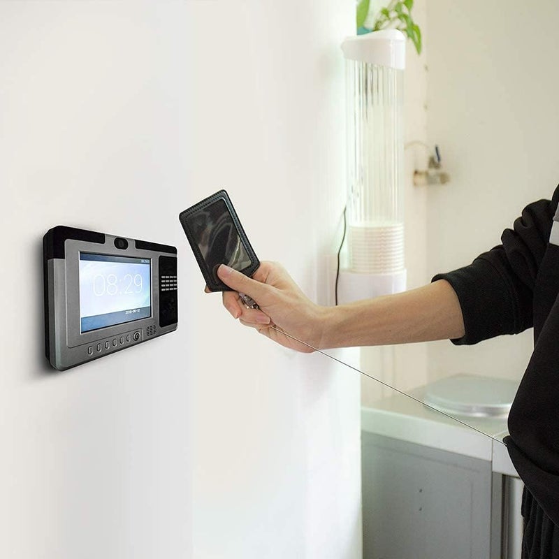 Excefore Office Badge Holder, Vertical Pu Leather Id Badge Card Holder With 1 Clear Id Window, With Detachable Neck Lanyard Strap, Retractable Badge Reel Id Card Holders Set And Pen Case - Image 2