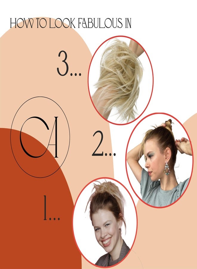 CAISHA Synthetic Fiber Hairpiece Scrunchie Scrunchy Updo Slightly Wavy Gray Brown Mix G24B - Image 3