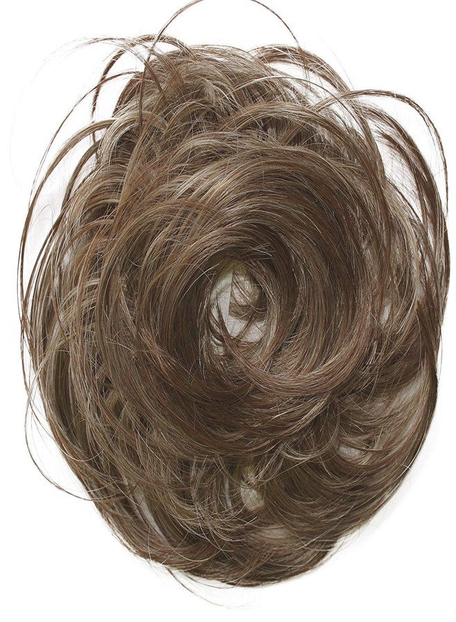 CAISHA Synthetic Fiber Hairpiece Scrunchie Scrunchy Updo Slightly Wavy Gray Brown Mix G24B - Image 1