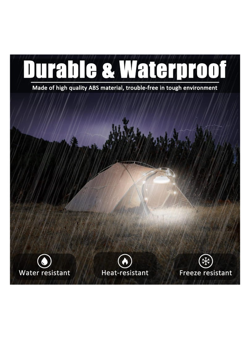 LED Solar Camping Lantern Portable Waterproof Solar USB Rechargeable with Remote Control Power Bank Flashlight Survival Kits for Indoor Outdoor Home Emergency Light Power Outages Hiking - Image 4
